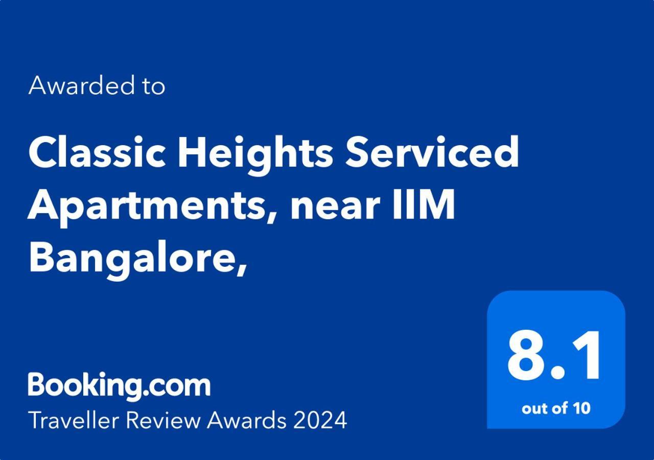 Classic Heights Serviced Apartments, Near Iim Bangalore, Экстерьер фото